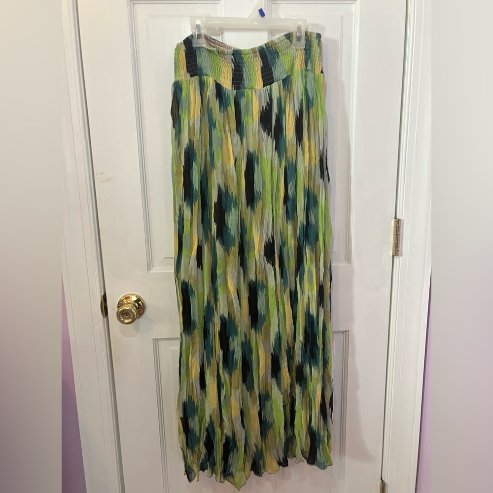 Venus Long Summer Skirt with Paint Pattern
